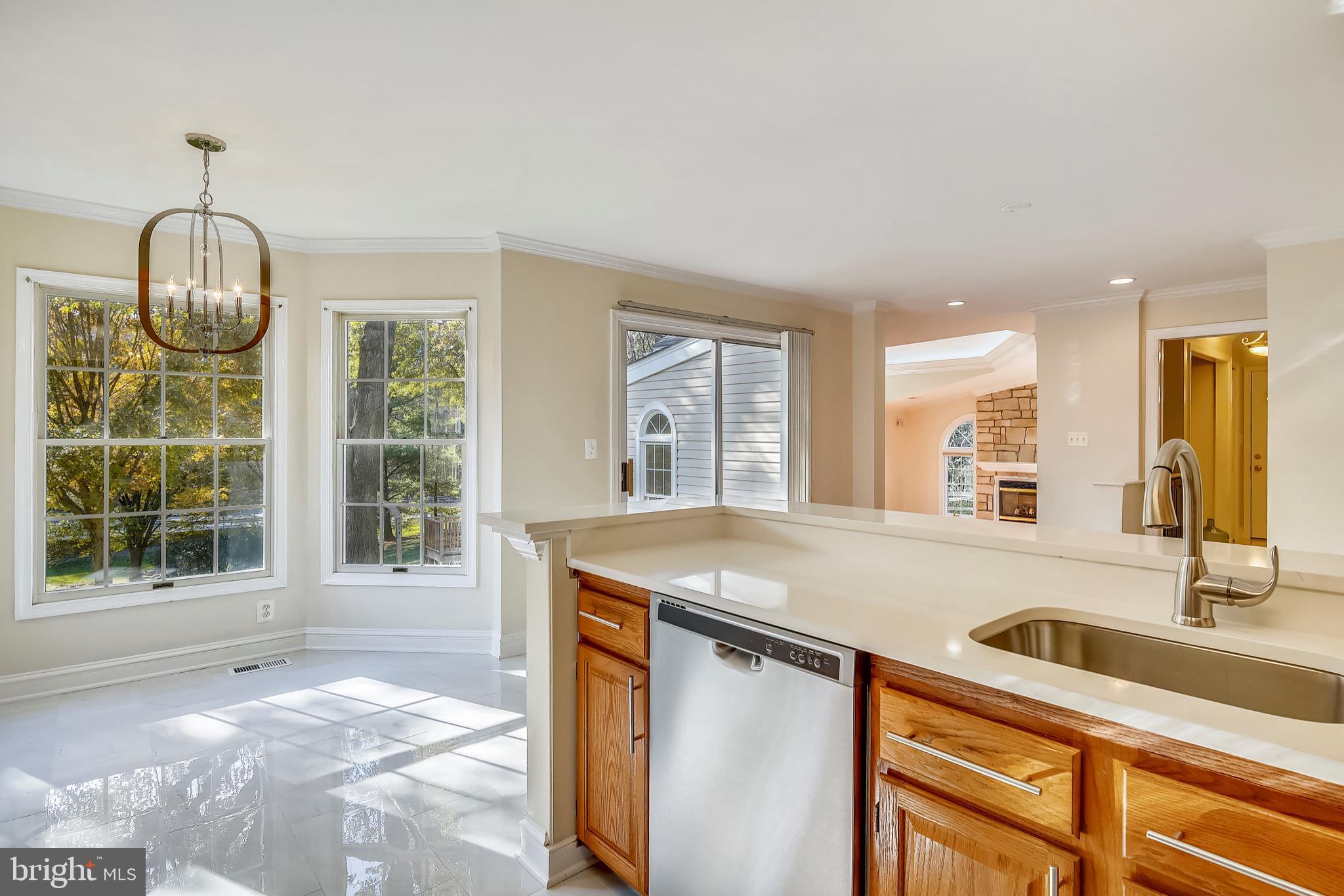 18824 Falling Star Road Germantown, MD 20874 - Photo 14 of 78 Updated Kitchen with white porcelain tile floor