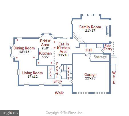 18824 Falling Star Road Germantown, MD 20874 - Photo 76 of 78 Main Level Floor Plan