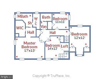 18824 Falling Star Road Germantown, MD 20874 - Photo 77 of 78 Upper Level Floor Plan
