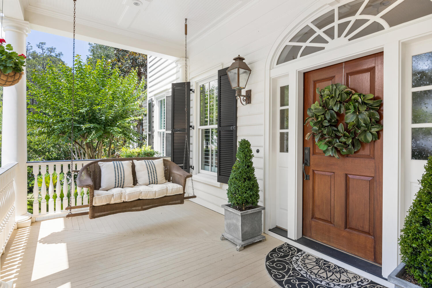 74 Hopetown Road Mount Pleasant, SC 29464 - Photo 8 of 78 Front Porch with Mahogany Door