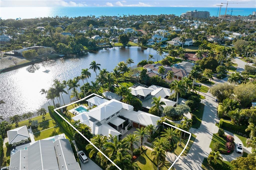 575 Palm Circle East Naples, FL 34102 - Photo 48 of 49 an aerial view of house with yard