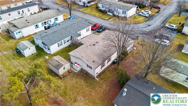 an aerial view of residential building and city view