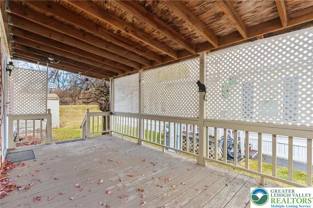 a view of porch with a sink