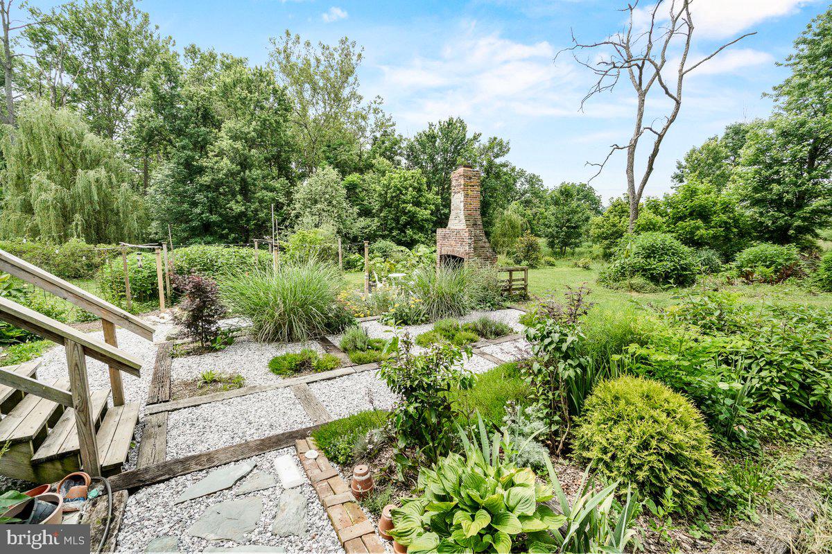 1498 Mckinstrys Mill Road Union Bridge, MD 21791 - Photo 44 of 54 a view of a garden with plants and large trees