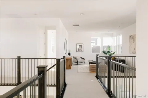 a view of hallway with livingroom