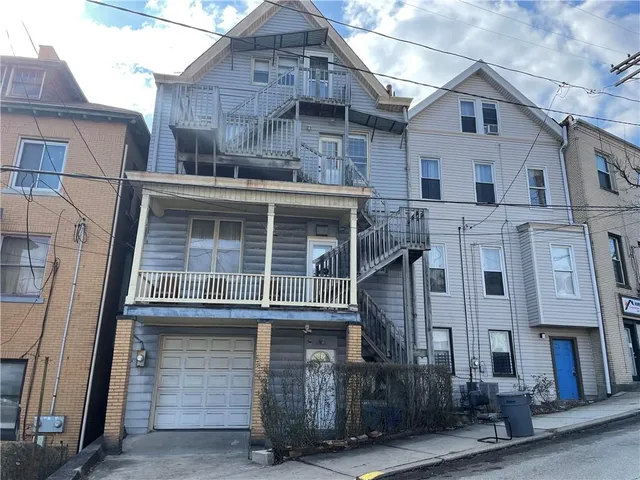 front view of a house with a door