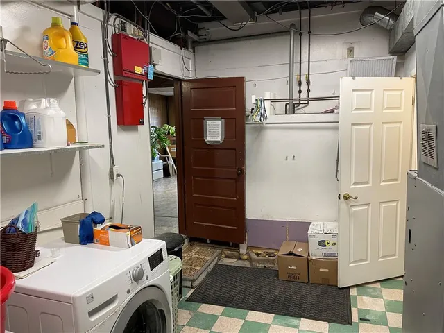 a room with storage and utility