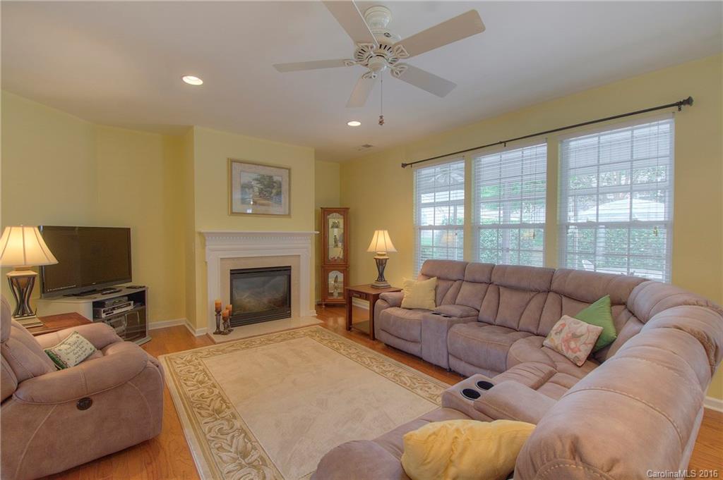 410 Garnet Court Fort Mill, SC 29708 - Photo 5 of 21 a living room with furniture a fireplace and a flat screen tv