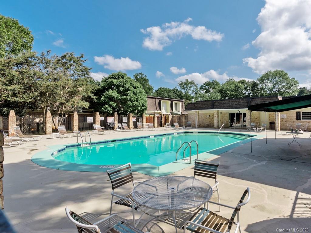 3516 Colony Road, Unit A Charlotte, NC 28211 - Photo 27 of 29 a view of backyard with seating area and green space