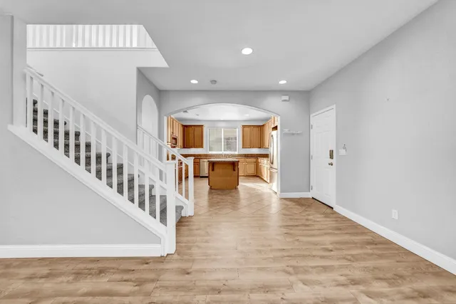 a view of a kitchen with a sink cabinets and a kitchen