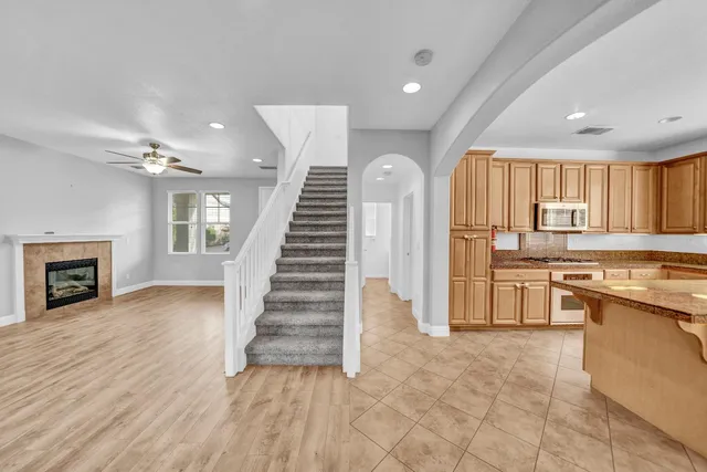 an empty room with a window