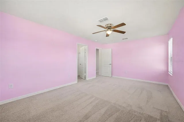 an empty room with a window