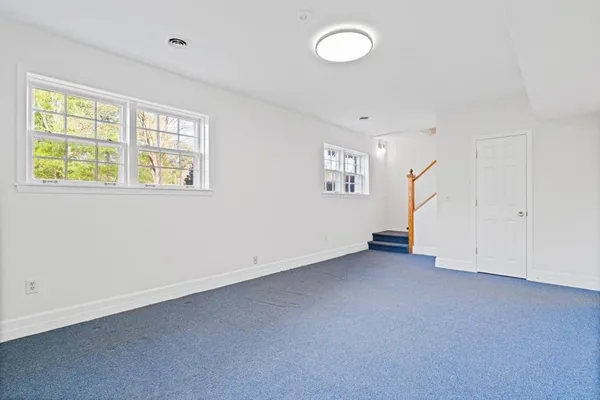 a view of a room with table