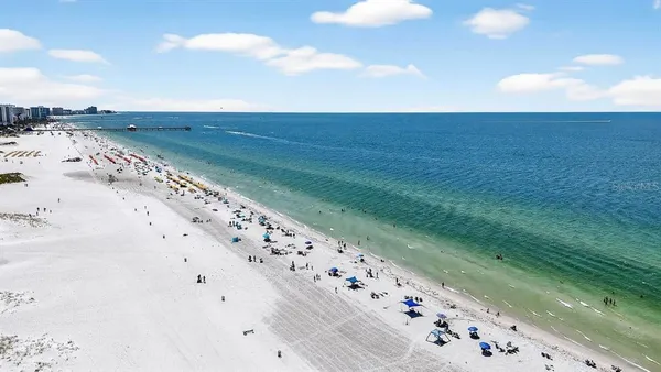 a view of an ocean beach