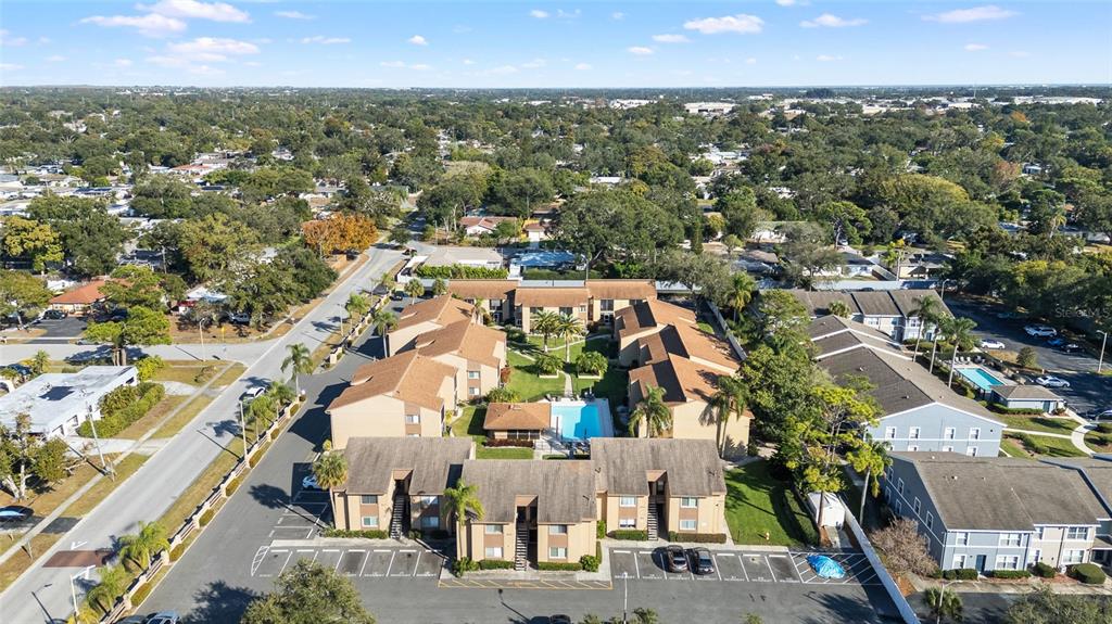 1579 Greenlea Drive, Unit 12 Clearwater, FL 33755 - Photo 38 of 42 an aerial view of multiple house