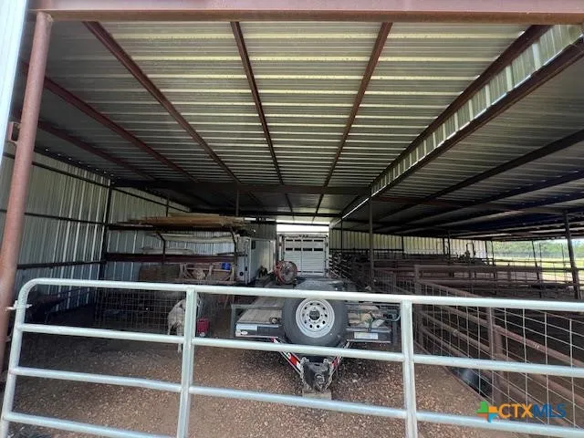 a view of a room with racks