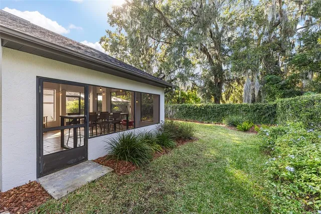 a house view with a garden space