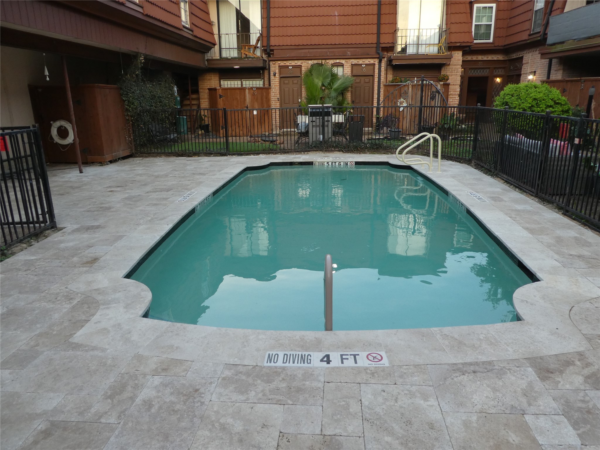 a view of outdoor space deck and dinning area