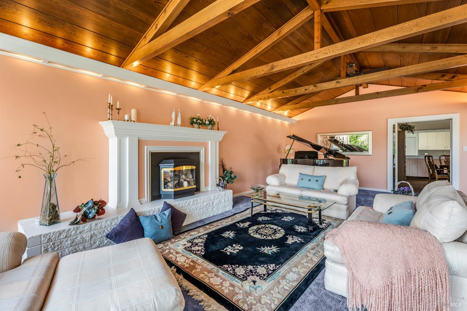 308 Jefferson Lane Ukiah, CA 95482 - Photo 8 of 50 a living room with furniture and a fireplace