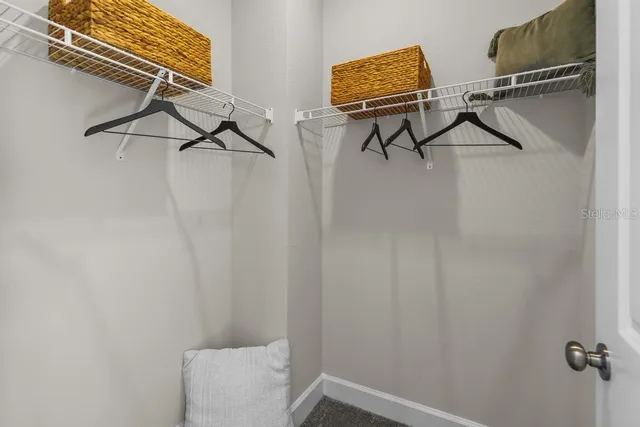 a view of small space with table and chair