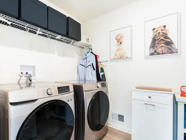 a view of an indoor garage
