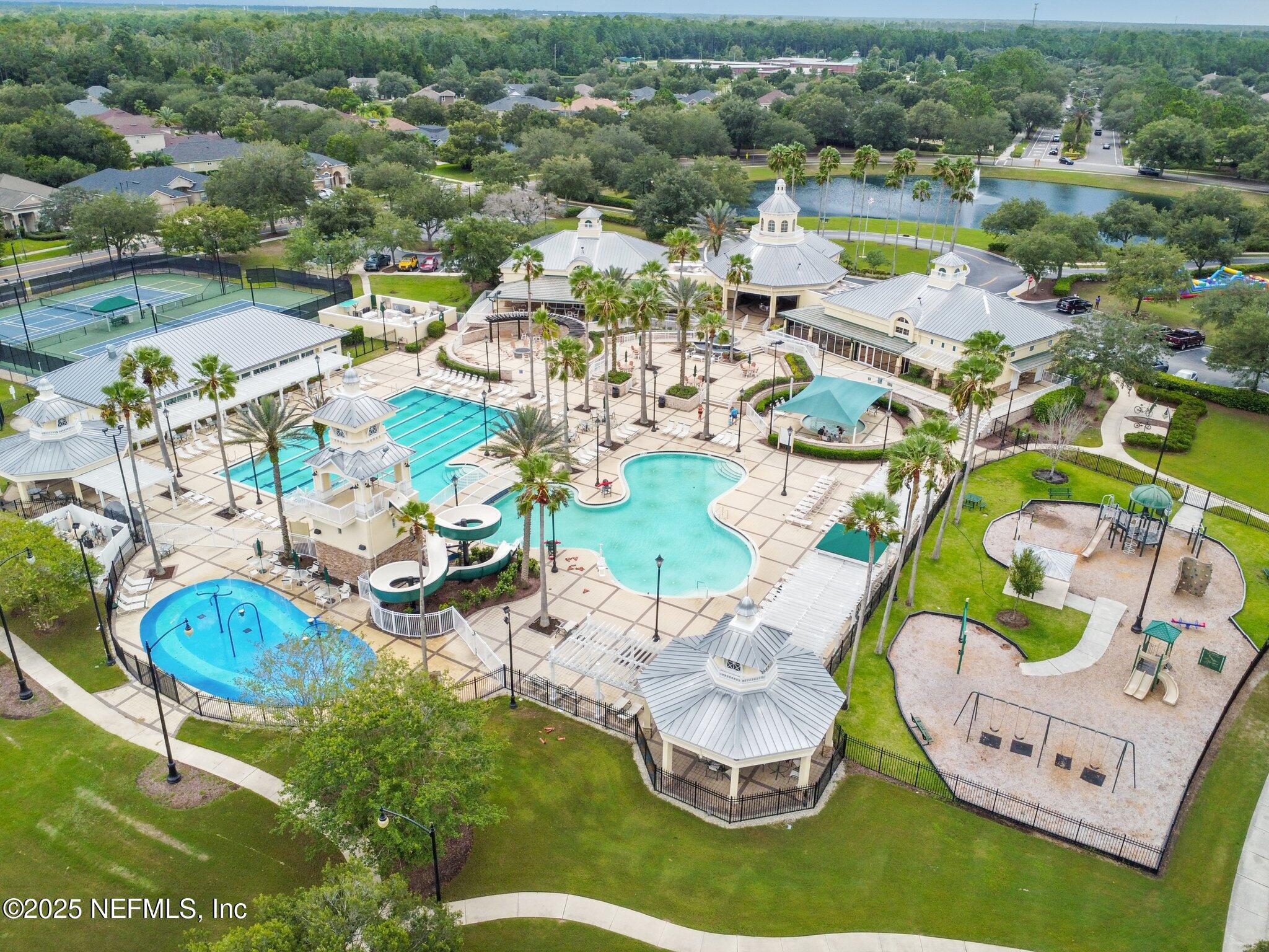 6003 Shadehill Road Jacksonville, FL 32258 - Photo 45 of 46 an aerial view of a swimming pool patio and mountain view