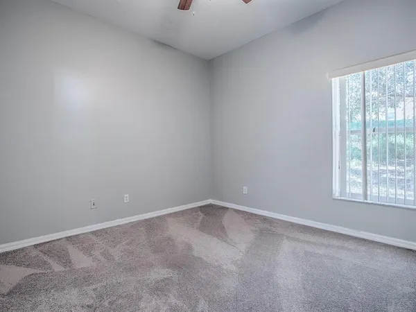 an empty room with a window