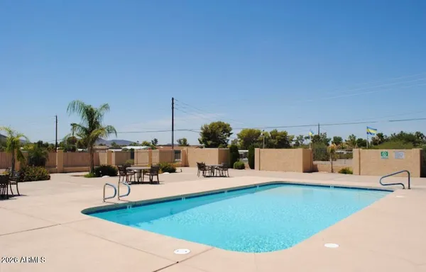 an outdoor space with patio