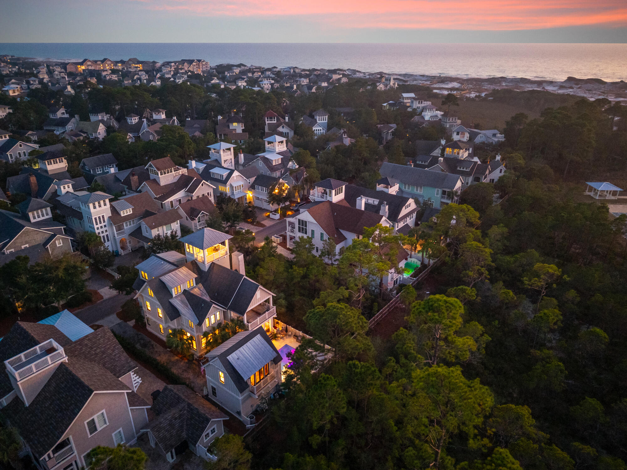 92 Coopersmith Lane Inlet Beach, FL 32461 - Photo 53 of 83 74_92_coopersmith_ln_twilight_drone-awp_