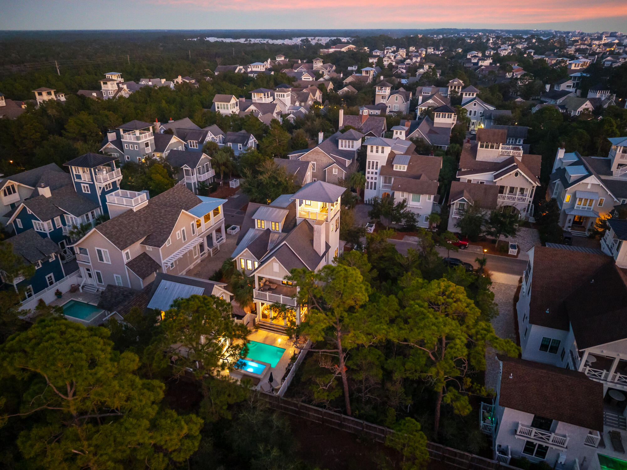 92 Coopersmith Lane Inlet Beach, FL 32461 - Photo 54 of 83 75_92_coopersmith_ln_twilight_drone-awp_