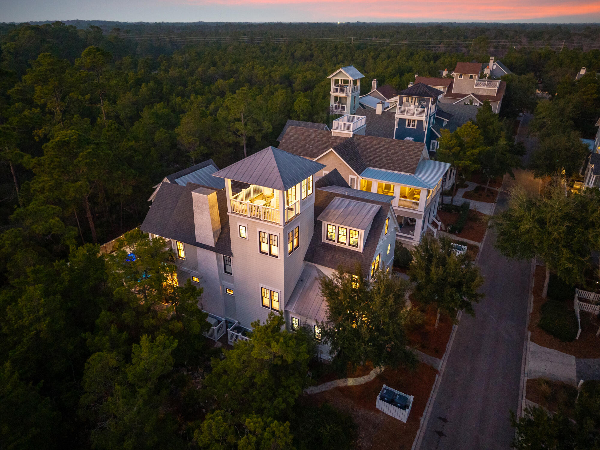 92 Coopersmith Lane Inlet Beach, FL 32461 - Photo 55 of 83 76_92_coopersmith_ln_twilight_drone-awp_