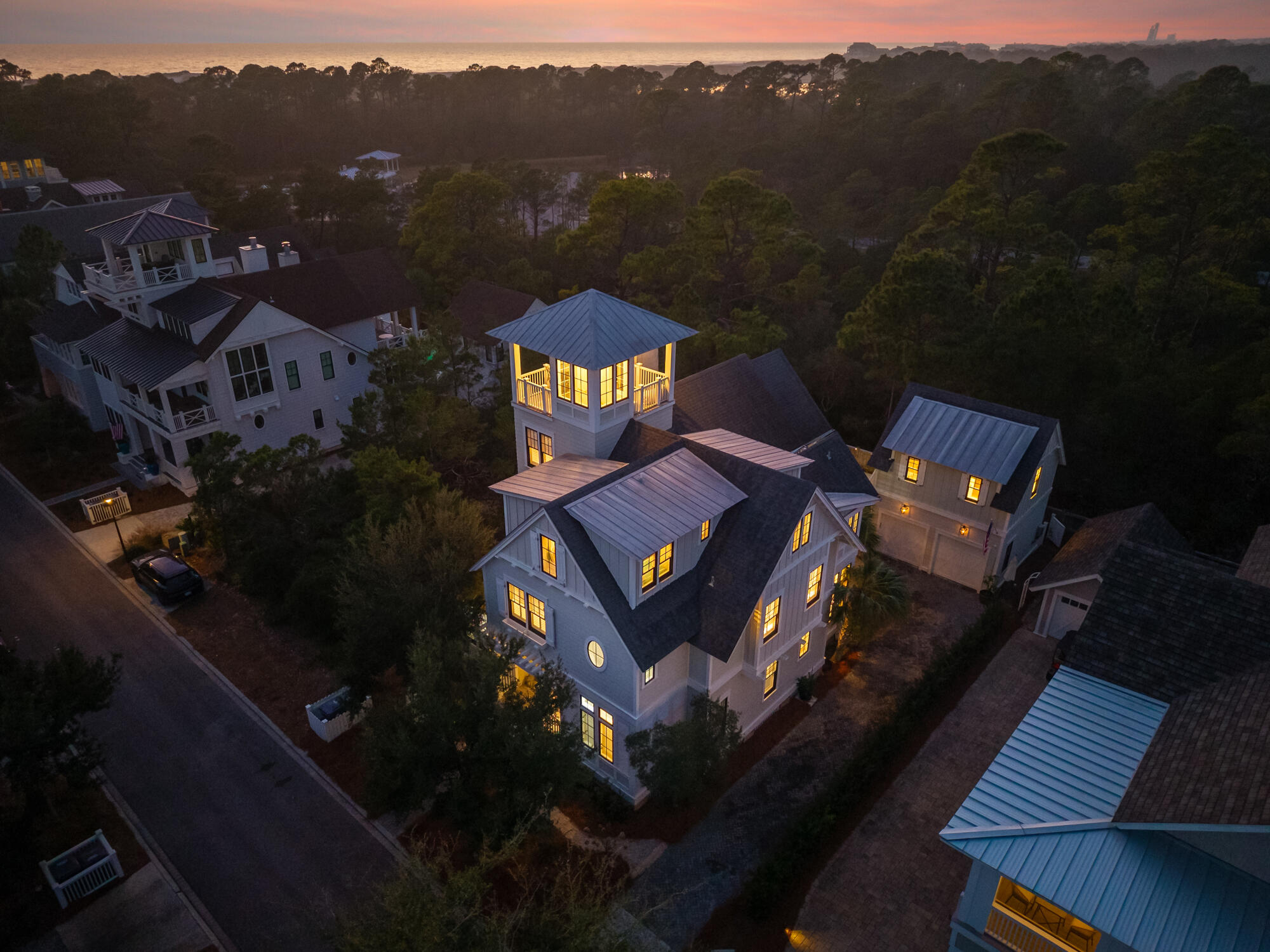 92 Coopersmith Lane Inlet Beach, FL 32461 - Photo 56 of 83 77_92_coopersmith_ln_twilight_drone-awp_