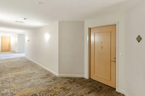 a view of livingroom with hallway