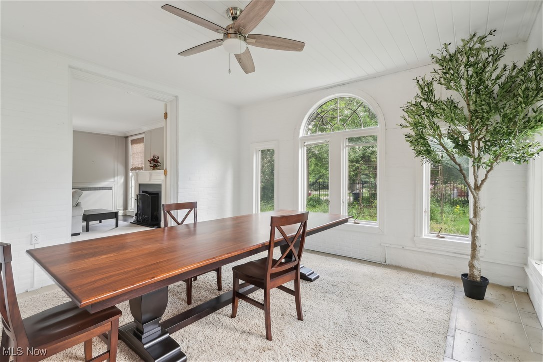 800 Merriman Road Akron, OH 44303 - Photo 19 of 42 Dining room with healthy amount of natural light and ceiling fan