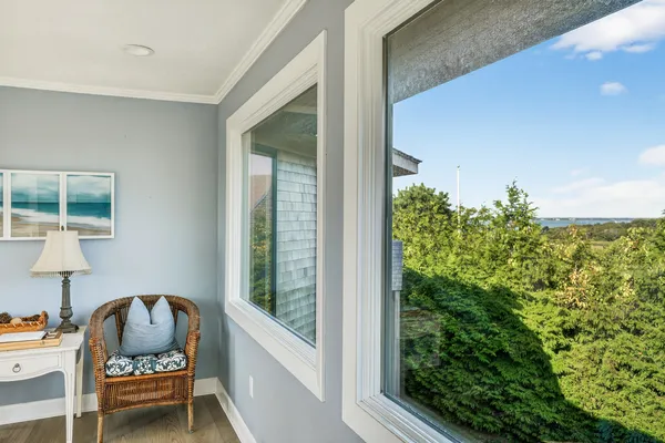 a room with furniture and a window