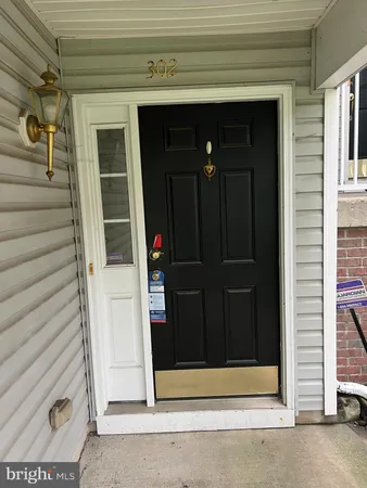 a view of wooden door