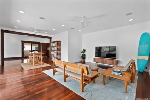 a view of a chairs and table in a room