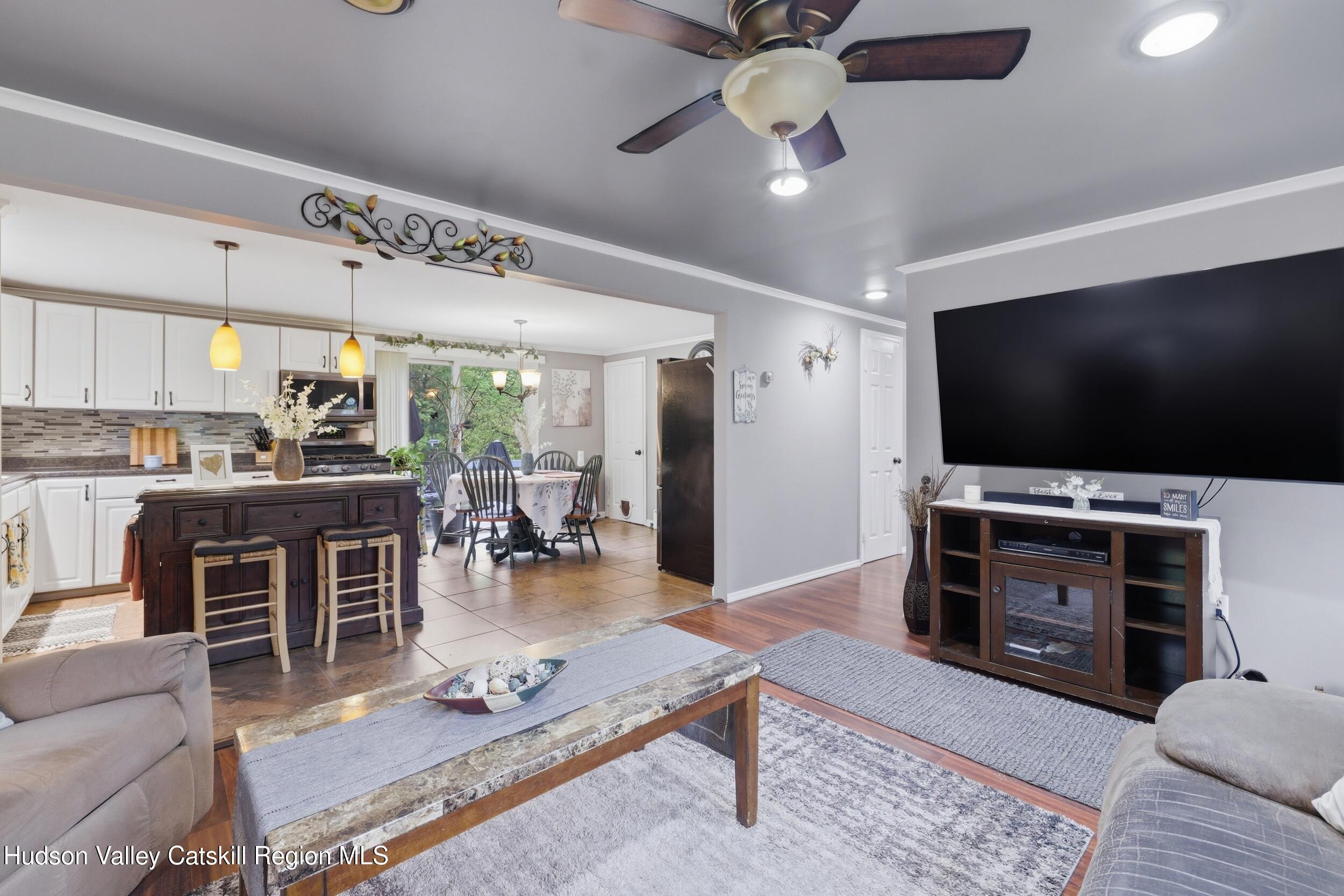 186 Cedar Hill Road High Falls, NY 12440 - Photo 9 of 33 a living room with furniture and a flat screen tv