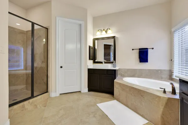 a view of a bathroom with a bathroom