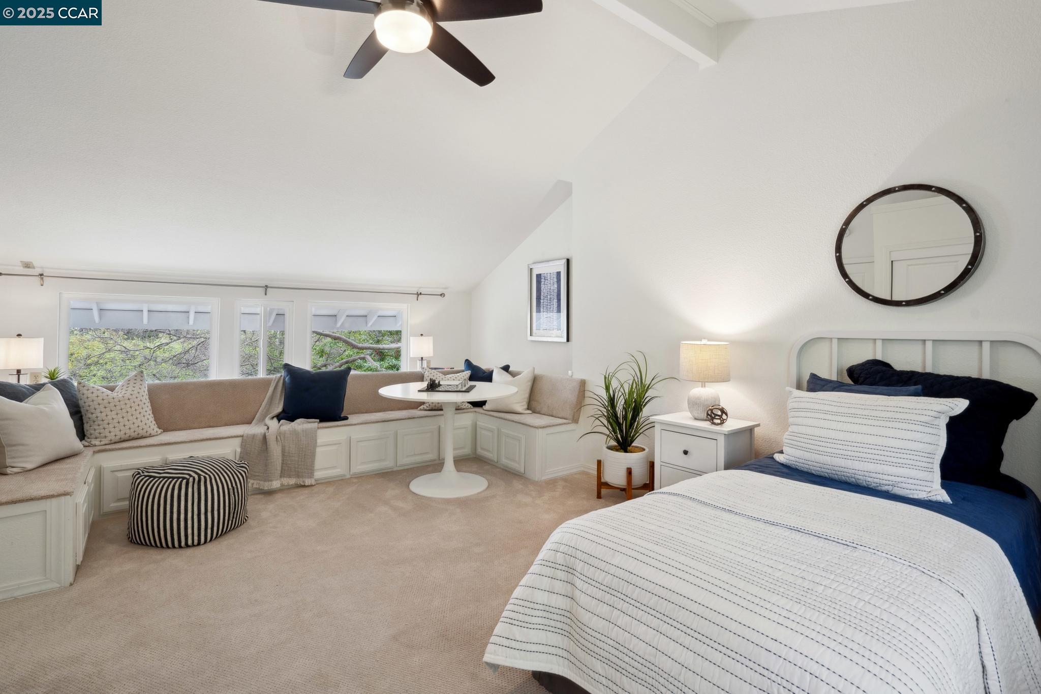 3555 Old Mountain View Drive Lafayette, CA 94549 - Photo 25 of 41 a bedroom with furniture and a mirror