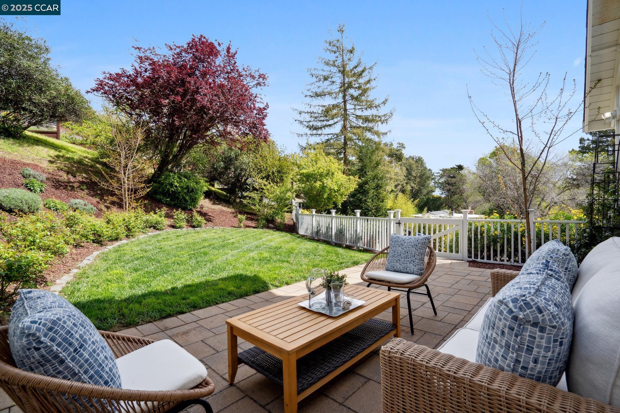 3555 Old Mountain View Drive Lafayette, CA 94549 - Photo 34 of 41 a view of a patio with a yard