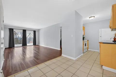 a view of livingroom with wooden floor