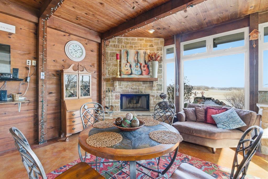 3601 Springfield Road Springtown, TX 76082 - Photo 16 of 40 a living room with furniture a fireplace and a table