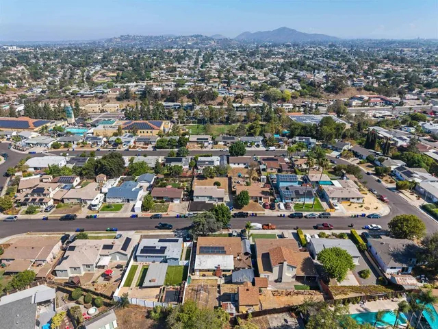 an aerial view of multiple house