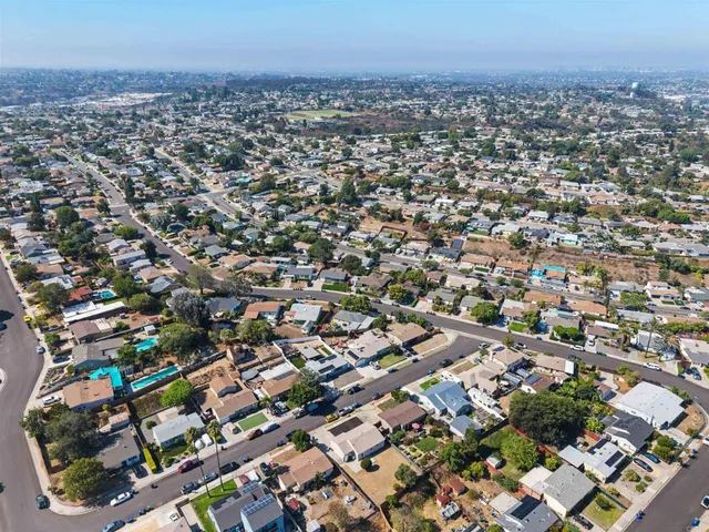 an aerial view of a city