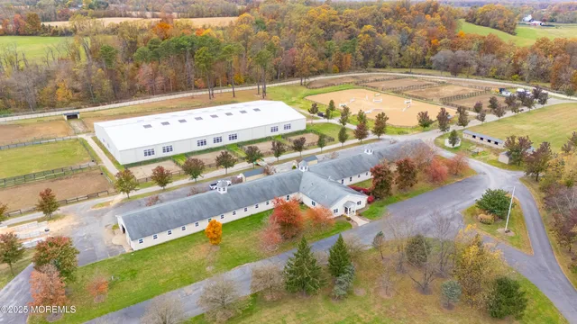 a view of a swimming pool with a yard
