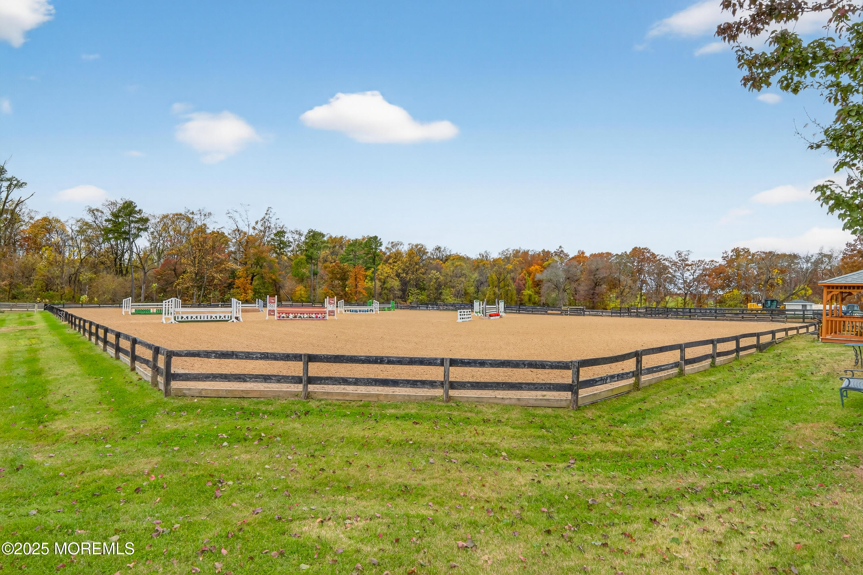 52 Hill Road Allentown, NJ 08501 - Photo 16 of 42 a view of a yard with an outdoor space and hardwood