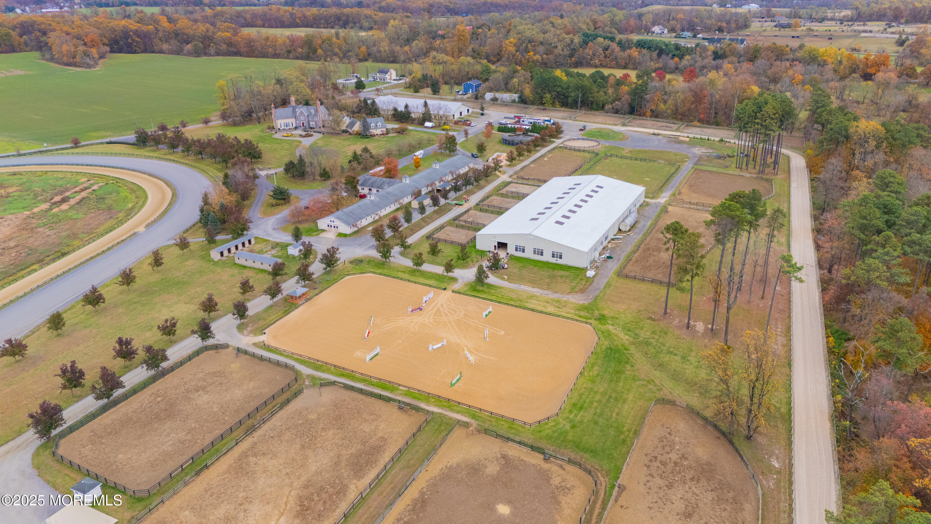 52 Hill Road Allentown, NJ 08501 - Photo 5 of 42 an aerial view of a house with a swimming pool