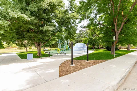 a view of a yard with an outdoor space