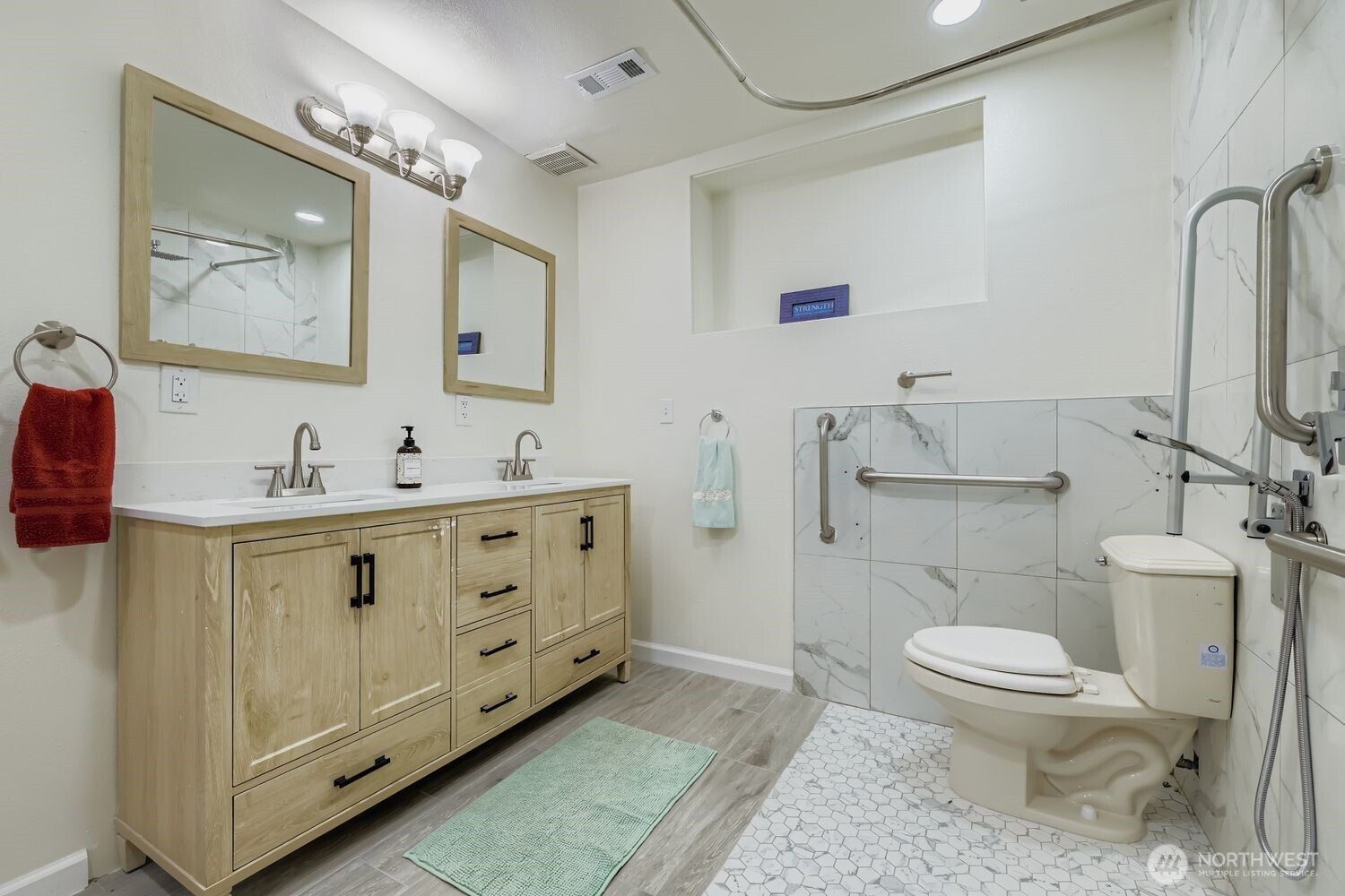 17926 73rd Avenue West Edmonds, WA 98026 - Photo 26 of 40 a bathroom with a sink a toilet and mirror